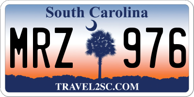SC license plate MRZ976