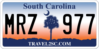 SC license plate MRZ977