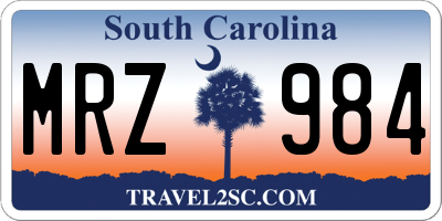 SC license plate MRZ984
