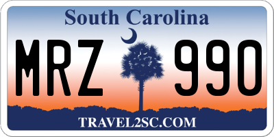 SC license plate MRZ990