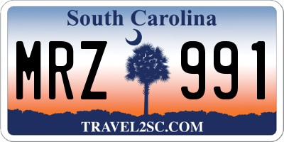 SC license plate MRZ991