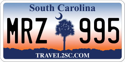 SC license plate MRZ995