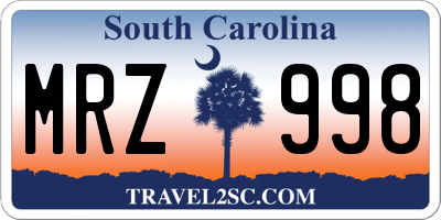 SC license plate MRZ998