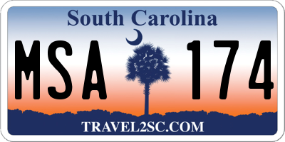 SC license plate MSA174