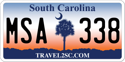 SC license plate MSA338