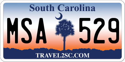 SC license plate MSA529