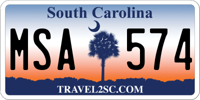 SC license plate MSA574