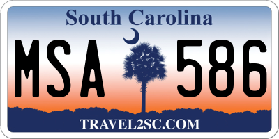 SC license plate MSA586