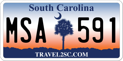 SC license plate MSA591