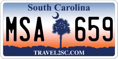 SC license plate MSA659