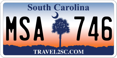 SC license plate MSA746
