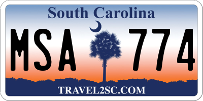 SC license plate MSA774