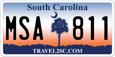 SC license plate MSA811