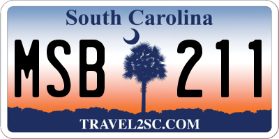 SC license plate MSB211