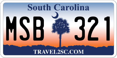 SC license plate MSB321