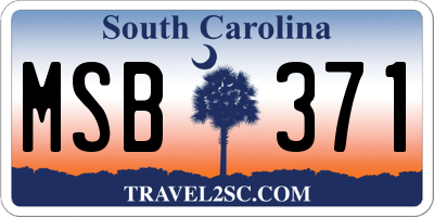SC license plate MSB371