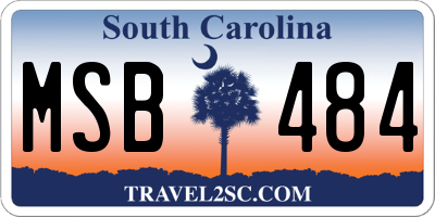 SC license plate MSB484