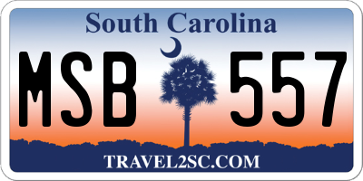SC license plate MSB557