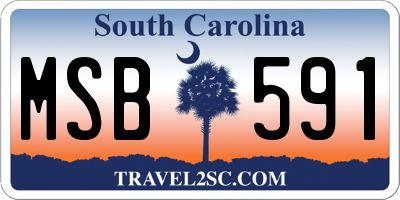 SC license plate MSB591