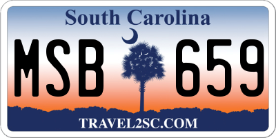 SC license plate MSB659