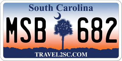 SC license plate MSB682
