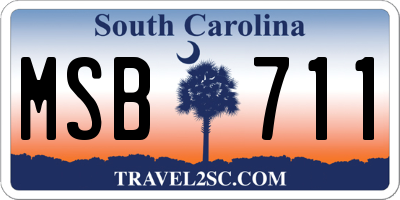 SC license plate MSB711