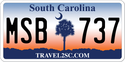 SC license plate MSB737