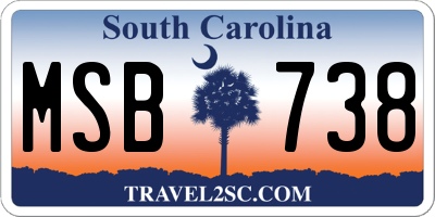 SC license plate MSB738