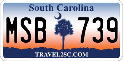 SC license plate MSB739