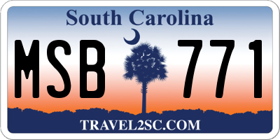 SC license plate MSB771