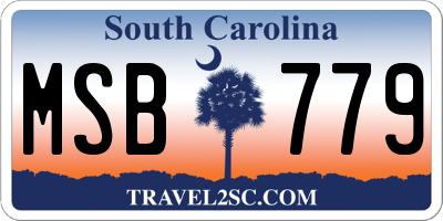 SC license plate MSB779