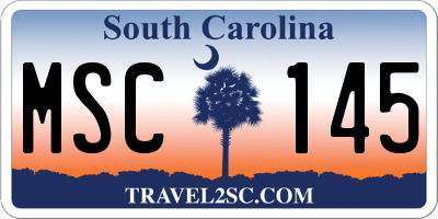 SC license plate MSC145