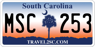 SC license plate MSC253