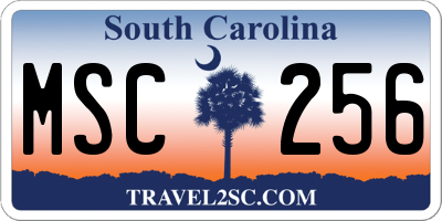 SC license plate MSC256