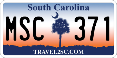 SC license plate MSC371