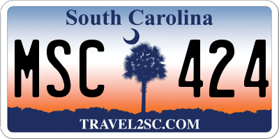 SC license plate MSC424