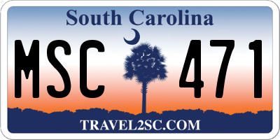 SC license plate MSC471