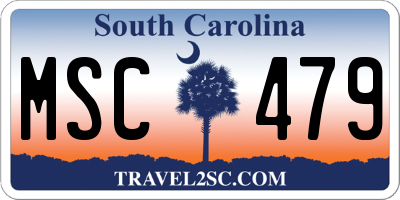 SC license plate MSC479