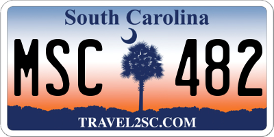 SC license plate MSC482