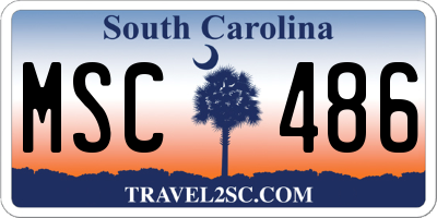SC license plate MSC486