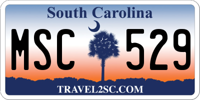 SC license plate MSC529