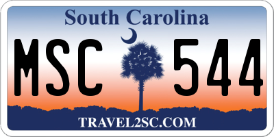 SC license plate MSC544