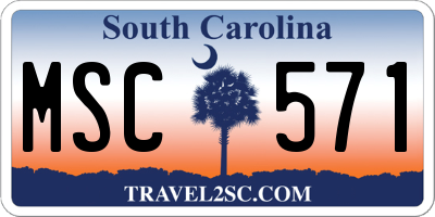 SC license plate MSC571