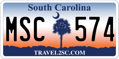 SC license plate MSC574