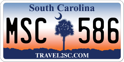 SC license plate MSC586