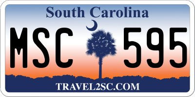 SC license plate MSC595