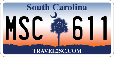 SC license plate MSC611