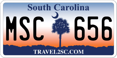 SC license plate MSC656