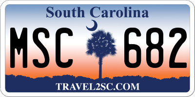 SC license plate MSC682