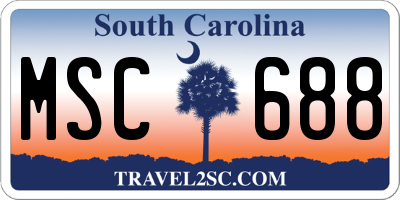 SC license plate MSC688